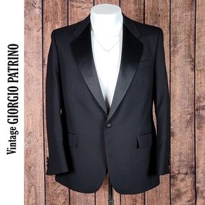 Wool Tuxedo Single Breast Men's Single Vent Blazer Like New